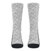 B&W Leaves Socks - Mainly High