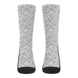 B&W Leaves Socks - Mainly High