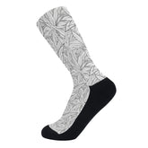 B&W Leaves Socks - Mainly High