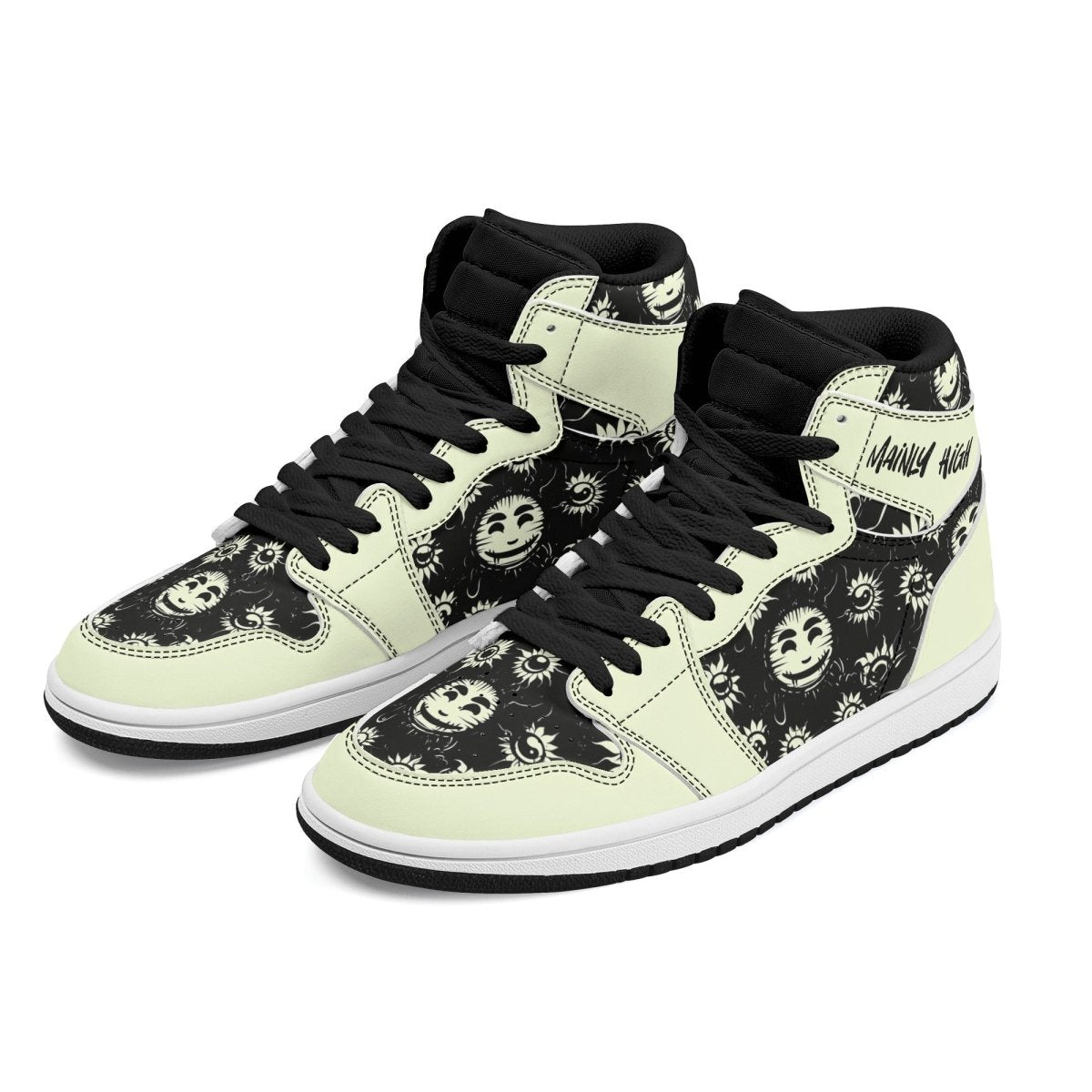 Mens High Leather Smiley High - Mainly High