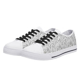 Mens Low B&W Leaves Shoes White - Mainly High