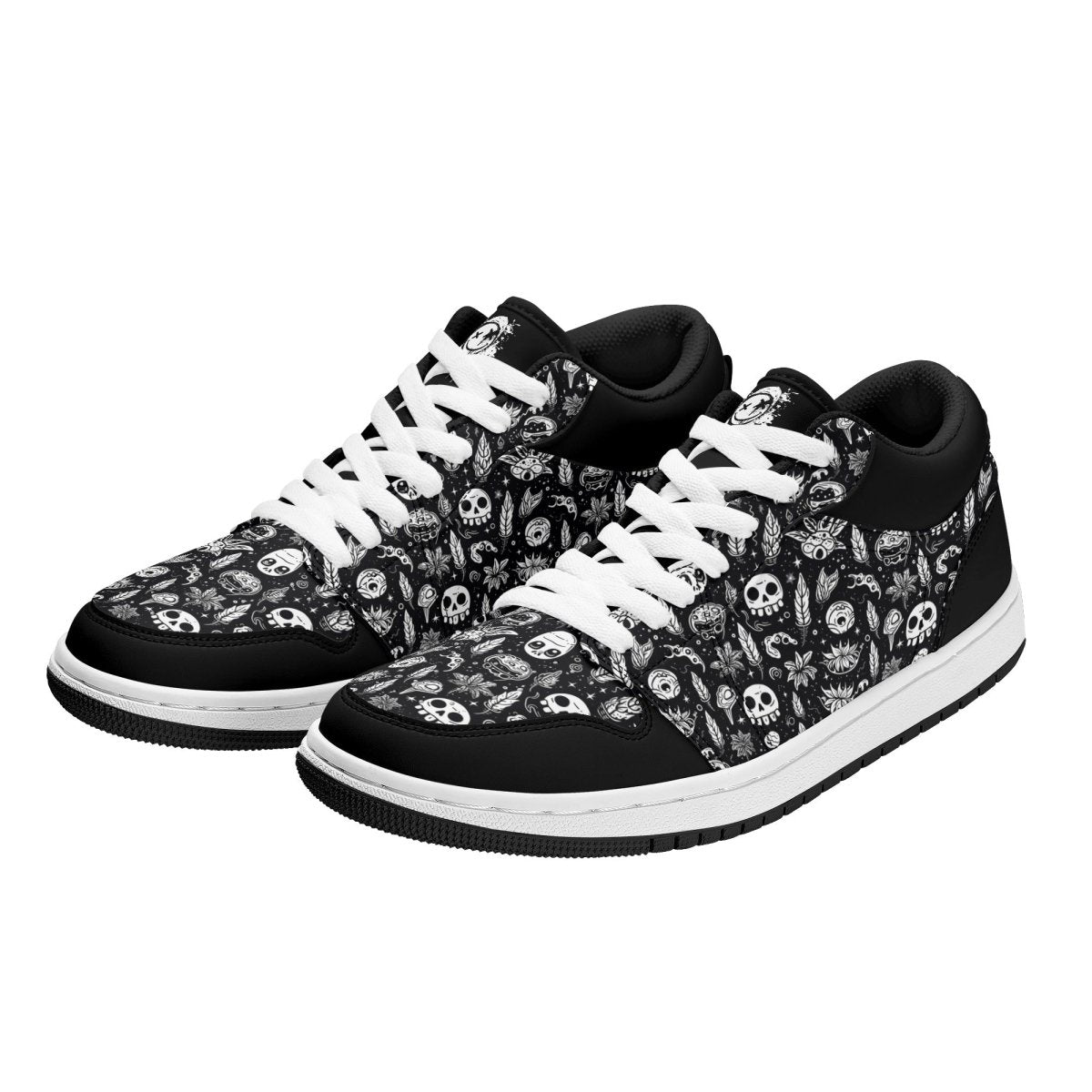 Mens Low Leather Space Skulls - Mainly High