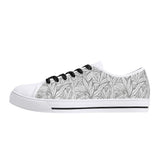 Mens Low B&W Leaves Shoes White - Mainly High