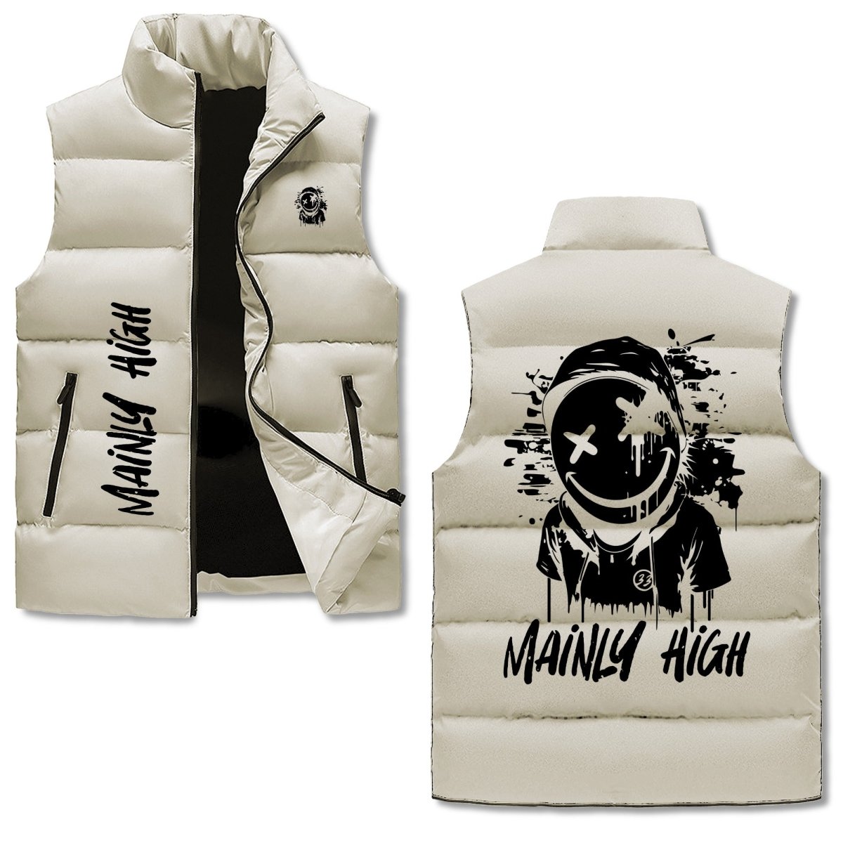 MH Puffer Vest Beige - Mainly High