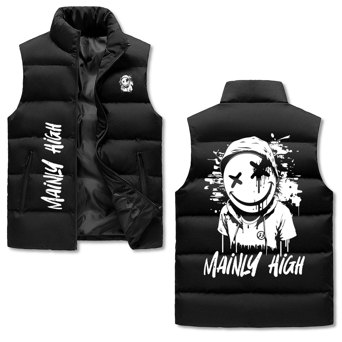MH Puffer Vest Black - Mainly High